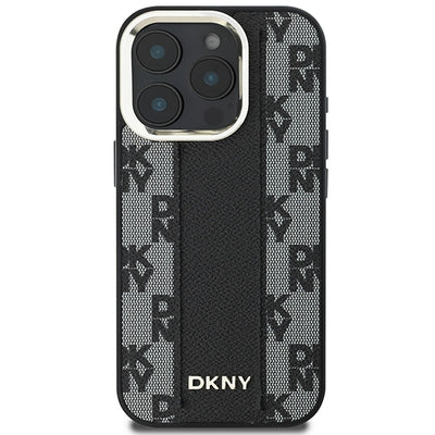 DKNY Checkered Pattern Magsafe iPhone 16 Pro Case - Black