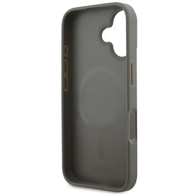 DKNY Checkered Pattern Magsafe iPhone 16 Case - Beige
