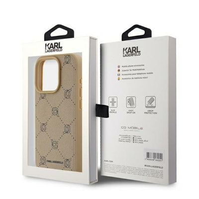 Karl Lagerfeld Magsafe Karl Head iPhone 15 Pro Case - Beige