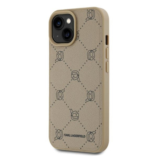 Karl Lagerfeld Magsafe Karl Head iPhone 15 Case - Beige