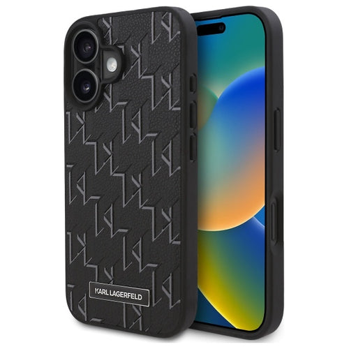 Karl Lagerfeld Hot Stamp Magsafe iPhone 16 Case - Black