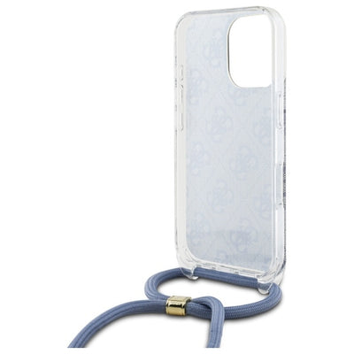 Guess Crossbody Cord 4G Print Case for iPhone 16 Pro Max - Blue