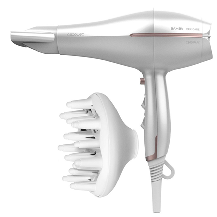 Cecotec Hair Dryer | IoniCare 5300 Maxi Aura | 2200 W | Number of temperature settings 3 | Ionic function | Diffuser noz
