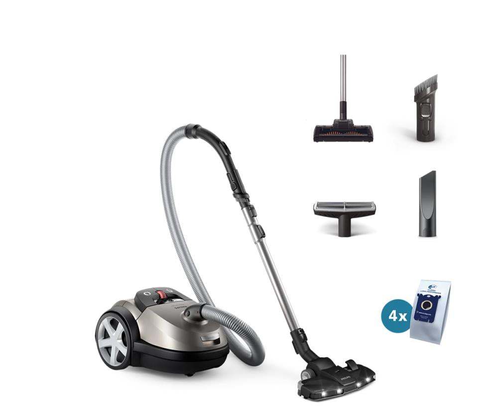 Vacuum Cleaner PHILIPS Cordless 900 Watts Capacity 4 l Noise 75 dB Black / Grey Weight 5.3 kg XD8152/12