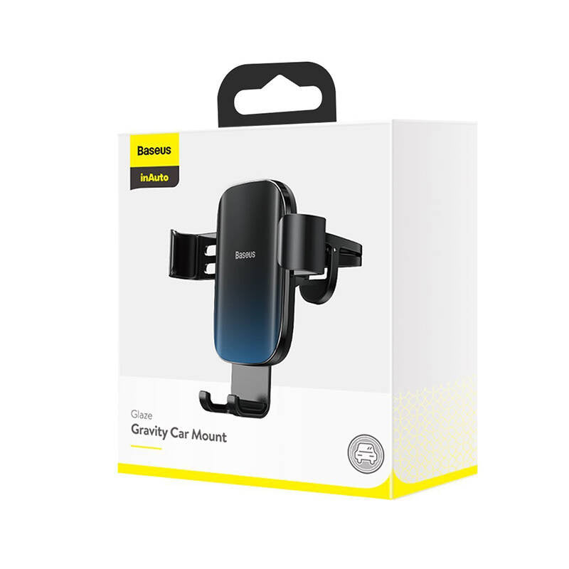 Baseus Glaze gravitational car holder for ventilation grid, aluminum (black) - Product Image 6
