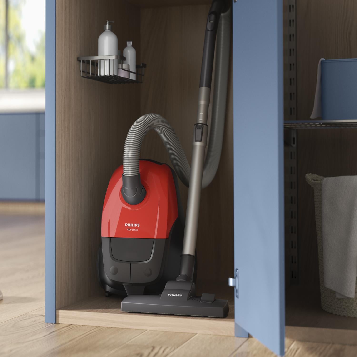 Vacuum Cleaner PHILIPS Input power 800 W Dust capacity 3 L Cylinder vacuum Cleaning type Dry Dust container Dust bag Colour Black/Red XD1111/10