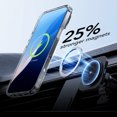 ESR Classic Hybrid Kickstand Halolock MagSafe Case Set with Stand + Tempered Glass for iPhone 16 Pro - Clear