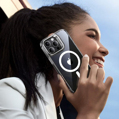 ESR Classic Hybrid Kickstand Halolock MagSafe Case Set with Stand + Tempered Glass for iPhone 16 Pro - Clear