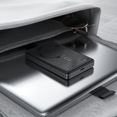 Powerbank Acefast M12-10000 PD20W ultra-slim, MagSafe compatible - black