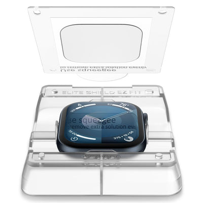 Spigen Elite Shield ”EZ FIT” Hybrid Glass 2-PACK for Apple Watch 10 (46MM) - Clear