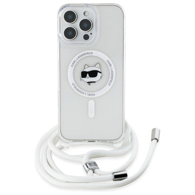 Karl Lagerfeld IML Choupette Head & Cord Magsafe Case for iPhone 16 Pro Max - Clear