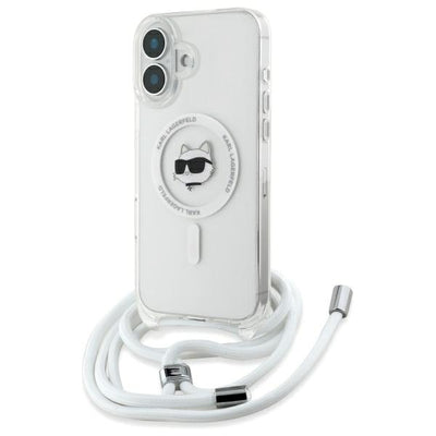 Karl Lagerfeld IML Choupette Head & Cord Magsafe iPhone 16 Case - Clear