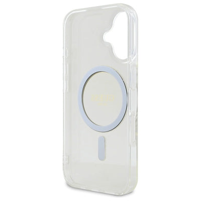 Guess GUHMP16MHFGERET iPhone 16 Plus 6.7" transparent hardcase IML Glitter Circle MagSafe