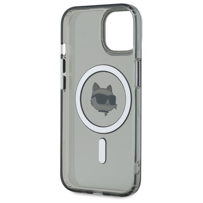 Karl Lagerfeld KLHMP15SHLSCHK iPhone 15 6.1" black/black hardcase IML Metal Choupette Head MagSafe