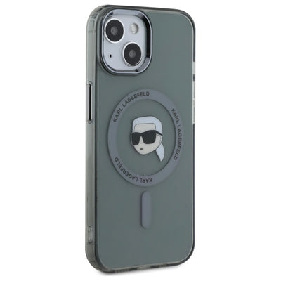 Karl Lagerfeld KLHMP15SHLSKIK iPhone 15 6.1" black/black hardcase IML Metal Karl Head MagSafe