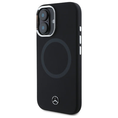 Mercedes MEHMP16S23SUTTK iPhone 16 6.1" black/black hardcase Silicone Tonal Logo MagSafe