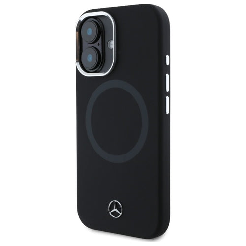 Mercedes MEHMP16S23SUTTK iPhone 16 6.1" black/black hardcase Silicone Tonal Logo MagSafe