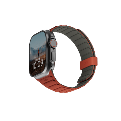 UAG Pathfinder Silicone Double-Sided Magnetic Strap for Apple Watch 42 / 44 / 45 / 46 / 49mm - Gray-Orange