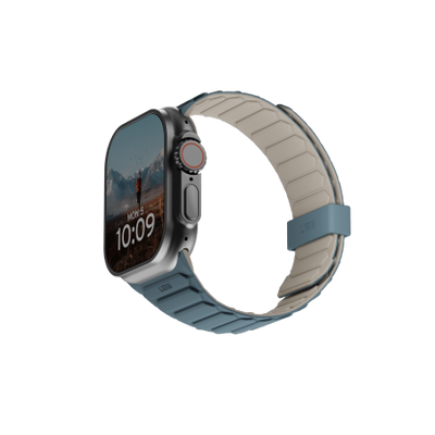 UAG Pathfinder Silicone Double-Sided Magnetic Strap for Apple Watch 42 / 44 / 45 / 46 / 49mm - Gray-Blue