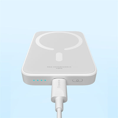 Baseus Magnetic Mini Air PPCXM06A 6000mAh 20W Power Bank with Simple Series USB-C Cable - White