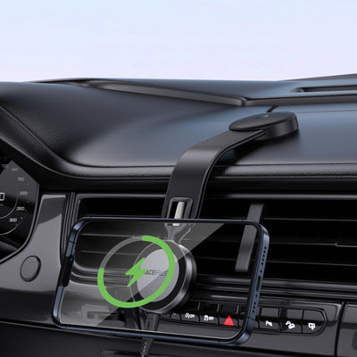 Acefast D37 Car Holder with MagSafe 15W Magnetic Charger for Dashboard - Black