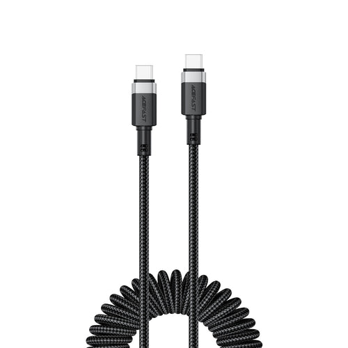 Acefast C14-03 USB-C - USB-C Spring Cable 480Mb/s 3A 1.2m - Black
