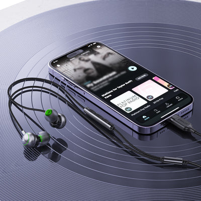 Acefast L5 Wired In-Ear Headphones USB-C 1.2m - Black