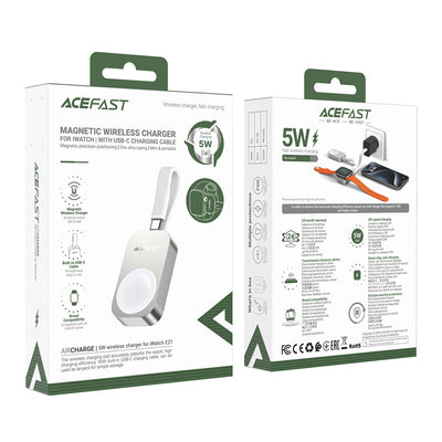 Acefast E21 5W Wireless Charger for Apple Watch - Silver