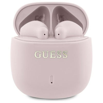Guess Bluetooth headphones GUTWSJ14ESGP TWS + docking station pink/pink Printed Classic Logo