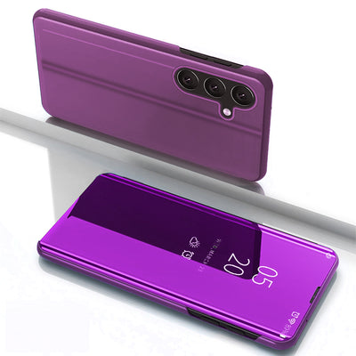 Clear View Case for Samsung Galaxy S25 Cover with Flip - Pink — Hurtel