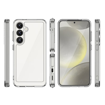Outer Space Case with Gel Frame for Samsung Galaxy S25 - Clear Black — Hurtel
