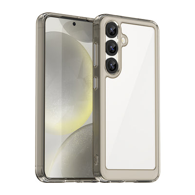 Outer Space Case with Gel Frame for Samsung Galaxy S25 - Clear Black — Hurtel