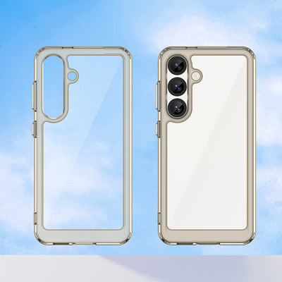 Outer Space Case with Gel Frame for Samsung Galaxy S25 - Clear Black — Hurtel