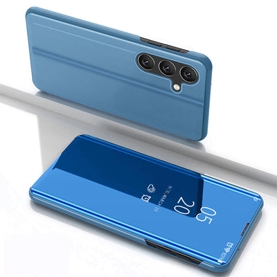 Clear View Case for Samsung Galaxy S25+ Cover with Flip - Blue — Hurtel
