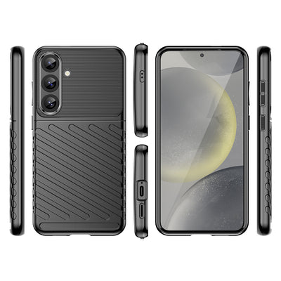 Thunder Case for Samsung Galaxy S25+ Silicone Armored Cover - Black — Hurtel