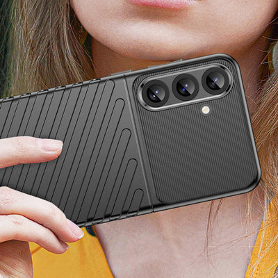 Thunder Case for Samsung Galaxy S25+ Silicone Armored Cover - Black — Hurtel