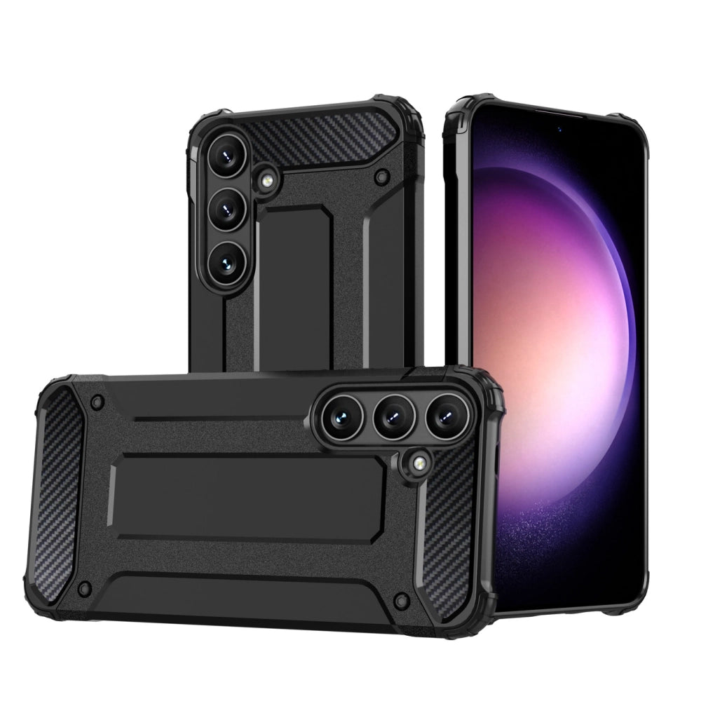 Hybrid Armor Case for Samsung Galaxy S25+ - Black — Hurtel