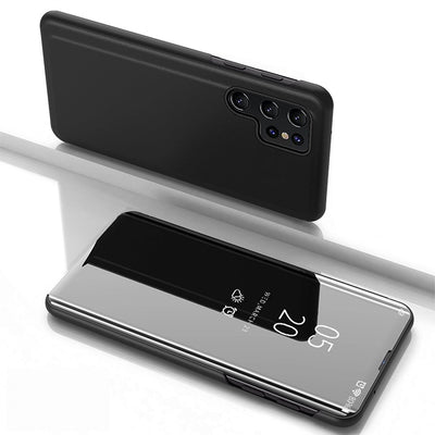 Clear View Case for Samsung Galaxy S25 Ultra Flip Cover - Black — Hurtel