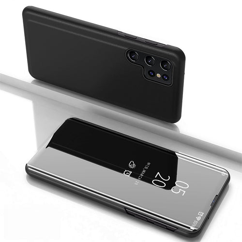 Clear View Case for Samsung Galaxy S25 Ultra Flip Cover - Black — Hurtel