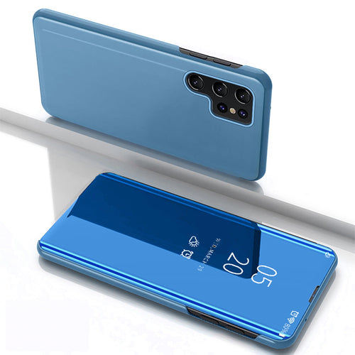 Clear View Case for Samsung Galaxy S25 Ultra Flip Cover - Blue — Hurtel