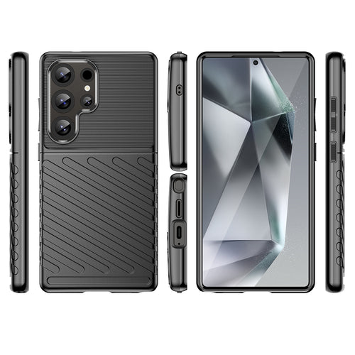 Thunder Case Samsung Galaxy S25 Ultra Silicone Armored Case - Black — Hurtel