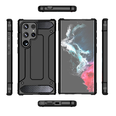 Hybrid Armor Case for Samsung Galaxy S25 Ultra Armored Hybrid Case - Black — Hurtel