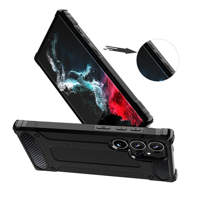 Hybrid Armor Case for Samsung Galaxy S25 Ultra Armored Hybrid Case - Black — Hurtel