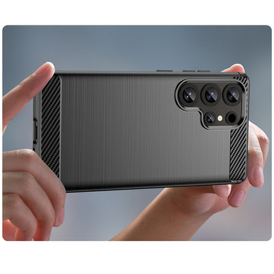 Carbon Case for Samsung Galaxy S25 Ultra - Black — Hurtel