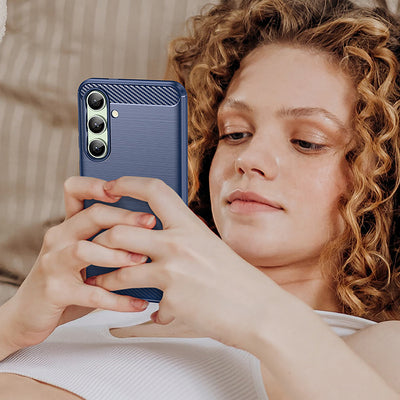 Carbon Case for Samsung Galaxy S24 FE - Blue — Hurtel