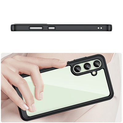 Outer Space Case with Gel Frame for Samsung Galaxy S24 FE - Black — Hurtel