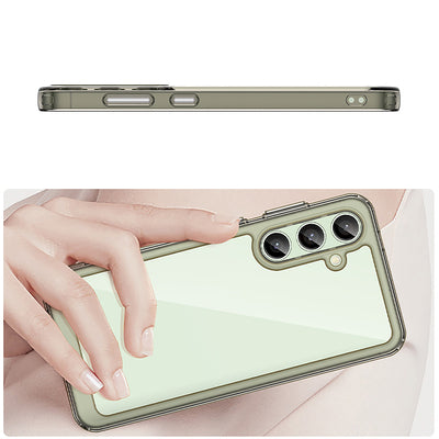 Outer Space Case with Gel Frame for Samsung Galaxy S24 FE - Clear Black — Hurtel