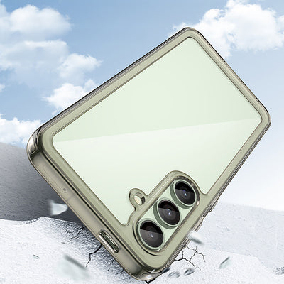 Outer Space Case with Gel Frame for Samsung Galaxy S24 FE - Clear Black — Hurtel