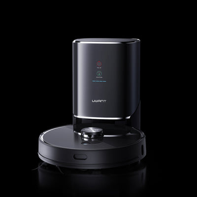 UWANT U100 Robot Vacuum Cleaner with Mop Function + Charging/Cleaning Station - Black
