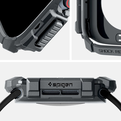Spigen Rugged Armor Case for Apple Watch 10 46mm - Gray